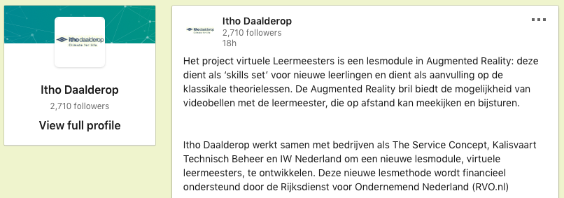 Virtuele Leermeesters - Itho Daalderdrop